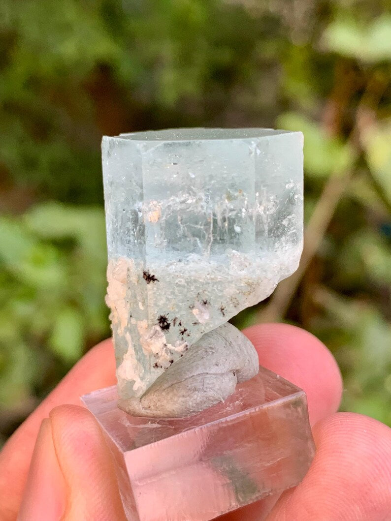 Natural Terminated Blue Aquamarine Crystal from Pakistan - 17 Gram