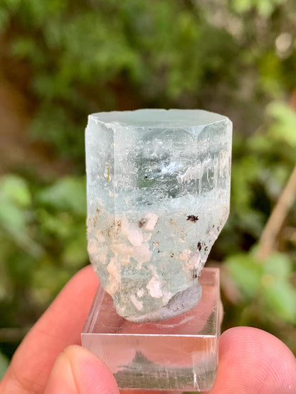 Natural Terminated Blue Aquamarine Crystal from Pakistan - 17 Gram