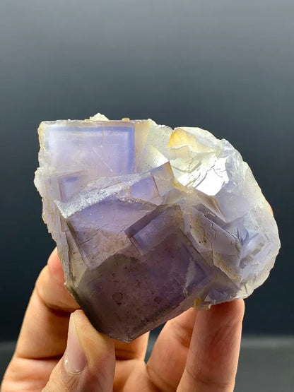 Cubic Purple Phantom Fluorite Crystals SPecimen from Pakistan - 160 Gram
