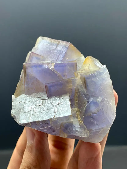 Cubic Purple Phantom Fluorite Crystals SPecimen from Pakistan - 160 Gram