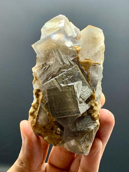 Natural Cubic Purple Phantom FLuorite Specimen from Pakistan - 292 Gram