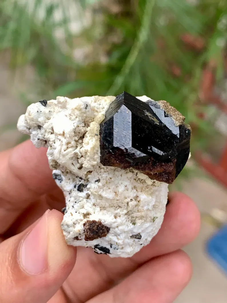 Natural Rare Black Tantalite Crystal on Matrix from Pakistan - 43 Gram