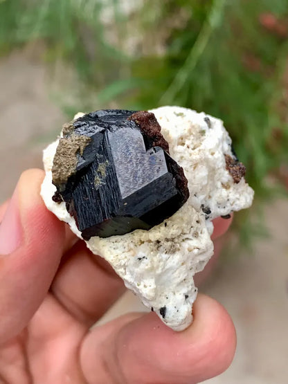 Natural Rare Black Tantalite Crystal on Matrix from Pakistan - 43 Gram