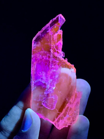 Natural Transparent Pink Water Etched Kunzite Crystal from Afghanistan - 23 Gram