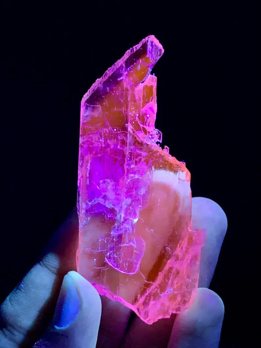 Natural Transparent Pink Water Etched Kunzite Crystal from Afghanistan - 23 Gram