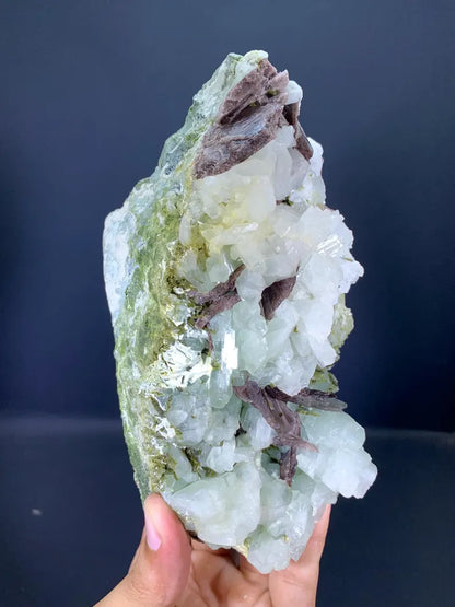 Natural Brown Axinite Crystals with Adularia Specimen from Pakistan - 1300 Gram