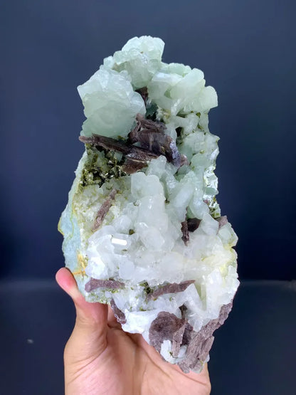 Natural Brown Axinite Crystals with Adularia Specimen from Pakistan - 1300 Gram