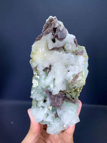 Natural Brown Axinite Crystals with Adularia Specimen from Pakistan - 1300 Gram
