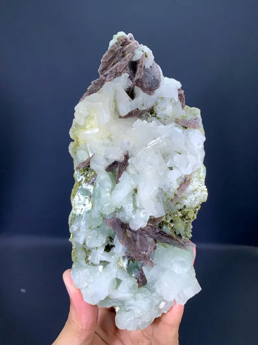 Natural Brown Axinite Crystals with Adularia Specimen from Pakistan - 1300 Gram