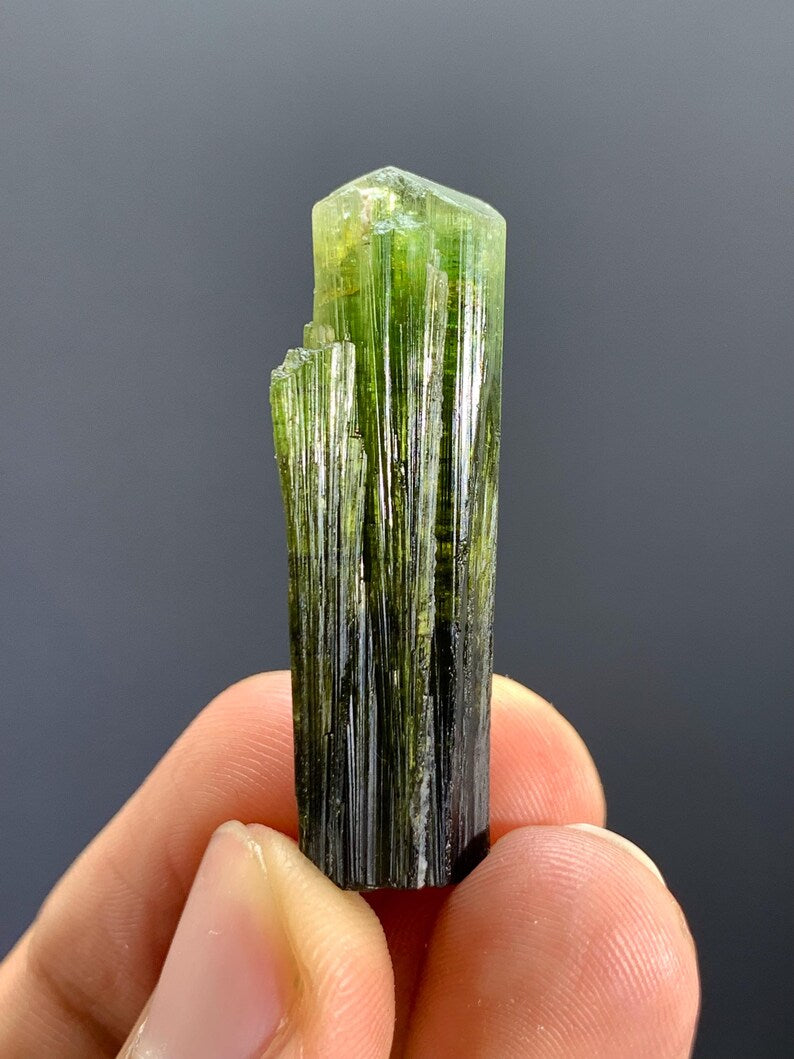 Natural Green Tourmaline Crystal s Bunch from Pakistan - 36.00 Carats