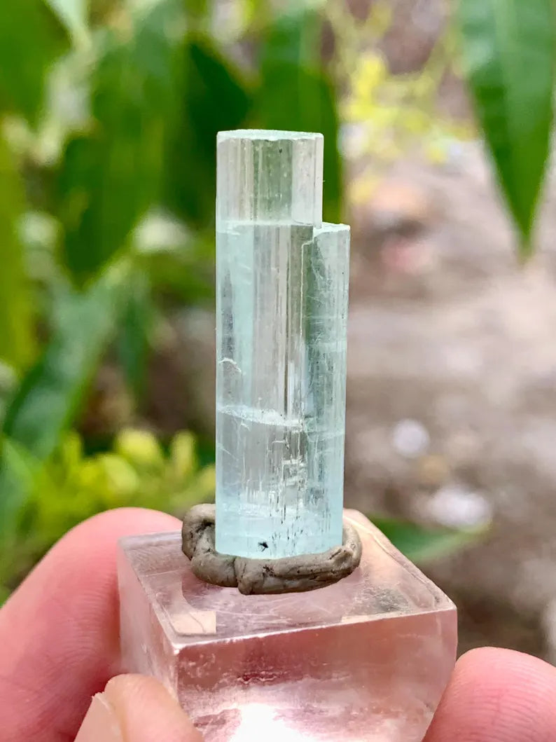 Transparent Gemmy Blue Aquamarine Crystal, Aquamarine Gem from Pakistan - 21.00 Carats