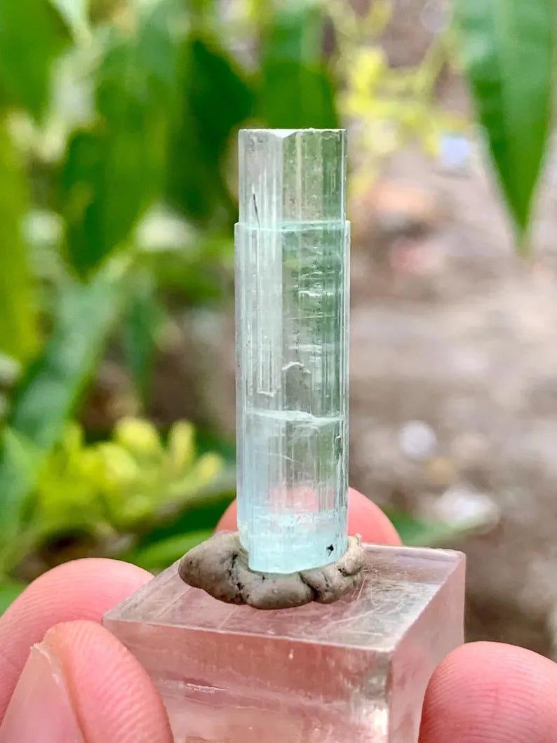 Transparent Gemmy Blue Aquamarine Crystal, Aquamarine Gem from Pakistan - 21.00 Carats