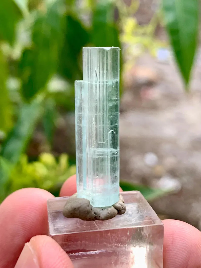Transparent Gemmy Blue Aquamarine Crystal, Aquamarine Gem from Pakistan - 21.00 Carats