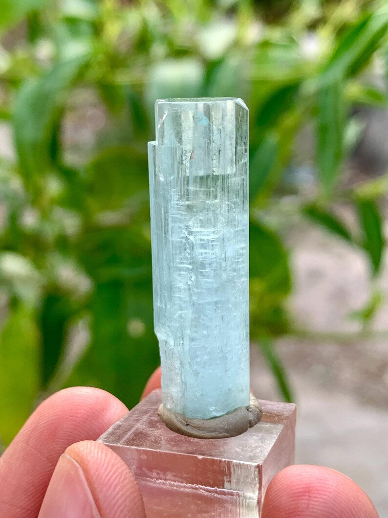 Natural Gemmy Blue Aquamarine Crystal