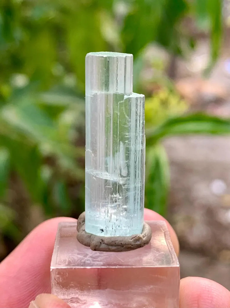 Transparent Gemmy Blue Aquamarine Crystal, Aquamarine Gem from Pakistan - 21.00 Carats