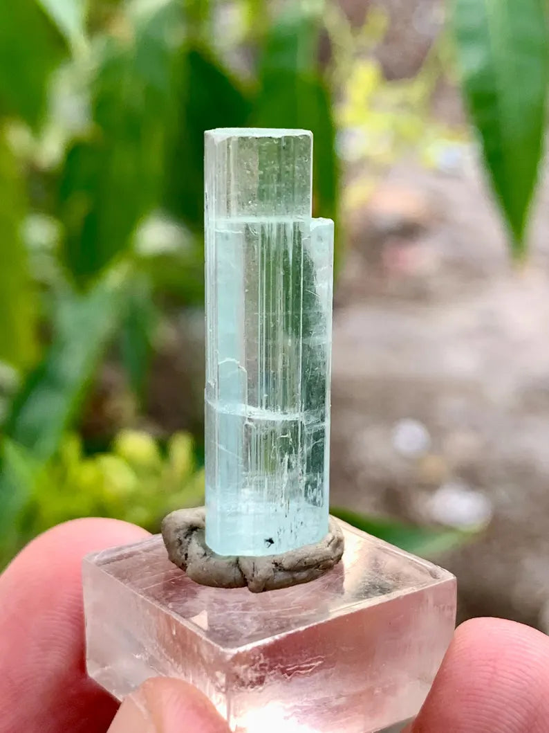 Transparent Gemmy Blue Aquamarine Crystal, Aquamarine Gem from Pakistan - 21.00 Carats