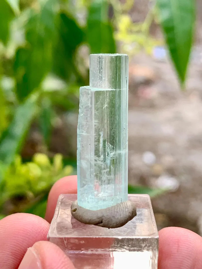 Transparent Gemmy Blue Aquamarine Crystal, Aquamarine Gem from Pakistan - 21.00 Carats