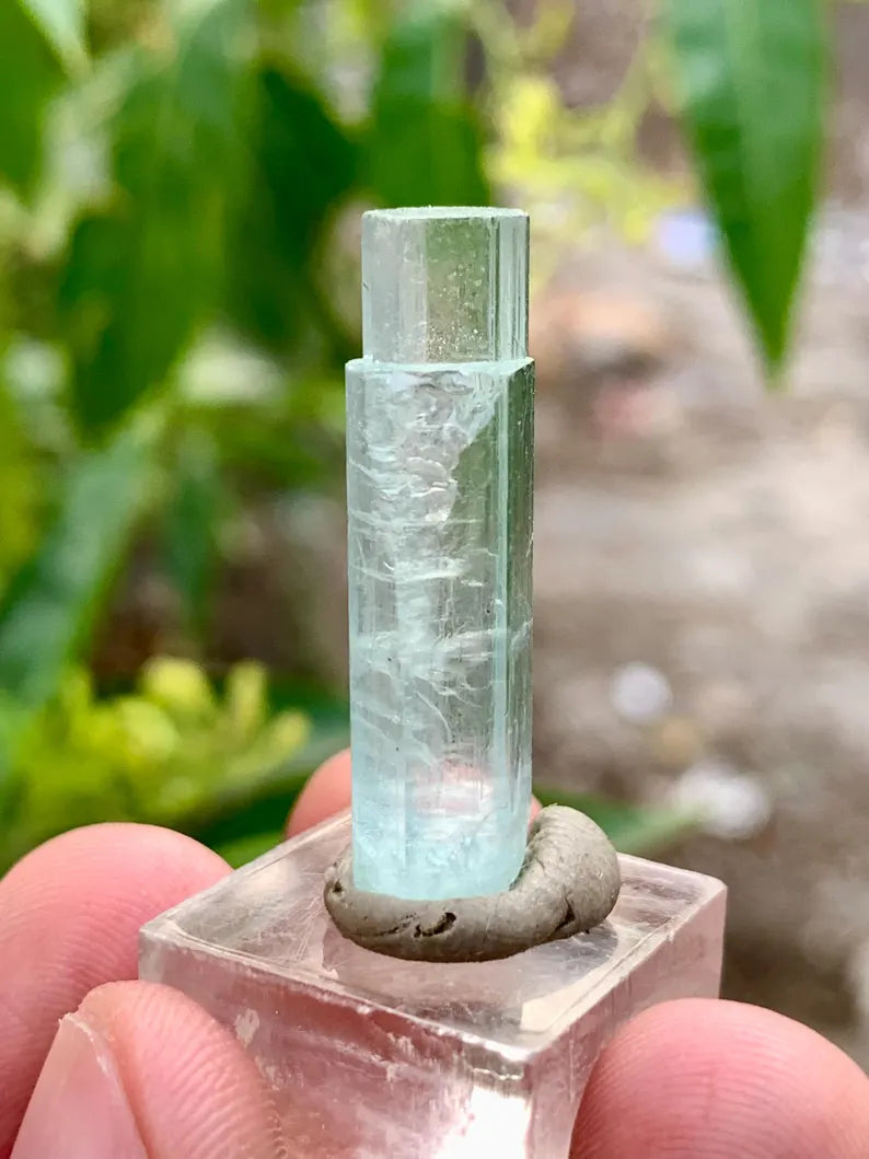Transparent Gemmy Blue Aquamarine Crystal, Aquamarine Gem from Pakistan - 21.00 Carats