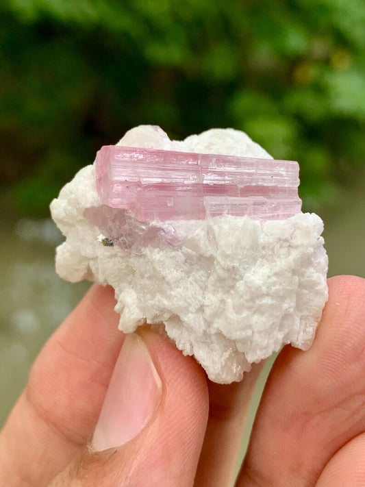 Natural Pink Tourmaline Crystal on Matrix from Pakistan - 16 Gram