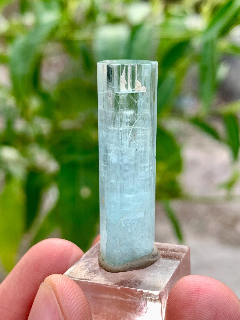 Natural Gemmy Blue Aquamarine Crystal