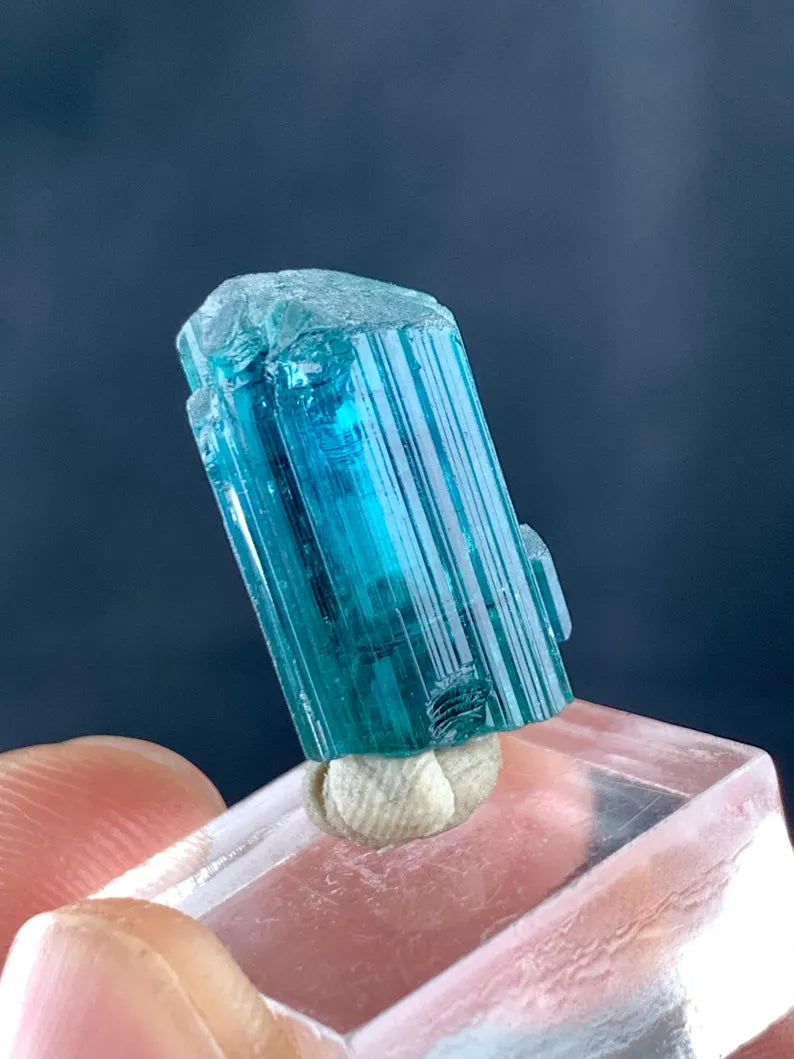 Indicolite Blue Tourmaline Crystal, Tourmaline Gem from Afghanistan - 23.50 Carats