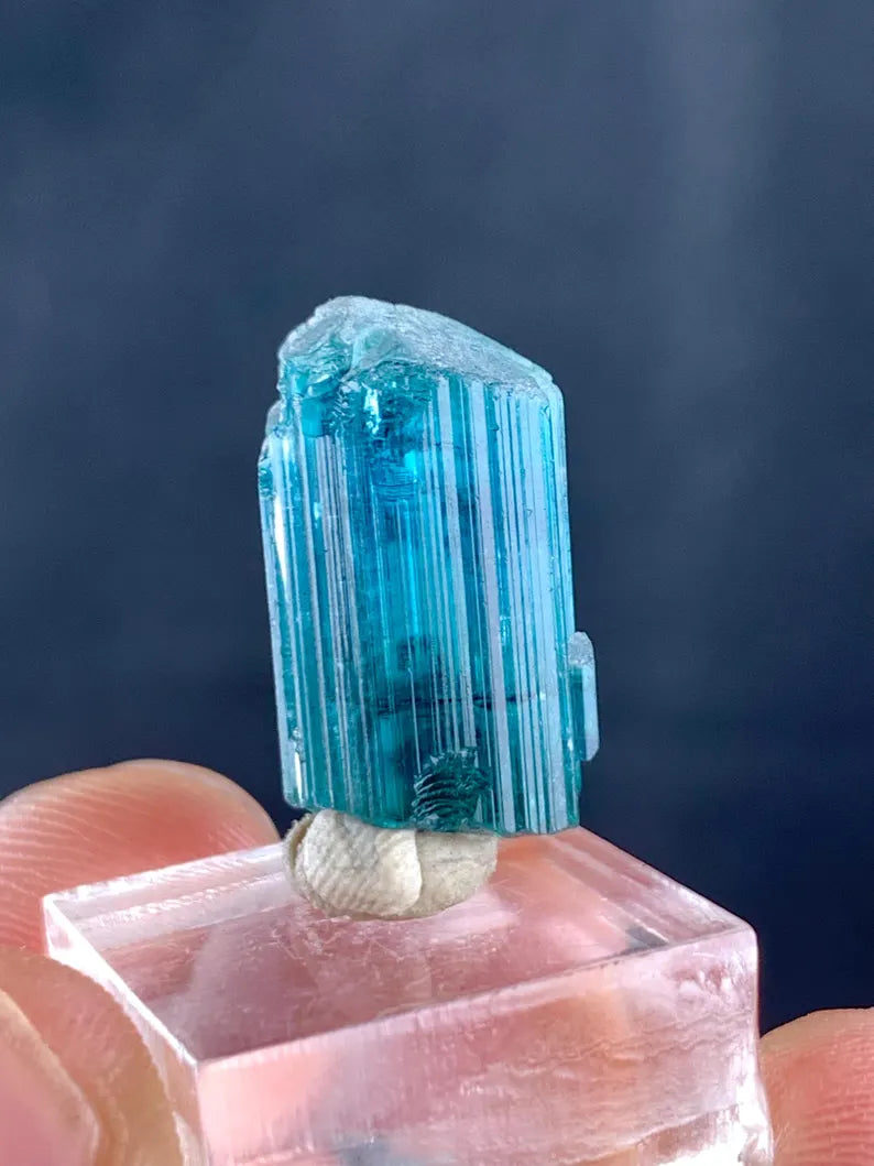 Indicolite Blue Tourmaline Crystal, Tourmaline Gem from Afghanistan - 23.50 Carats