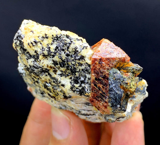 Natural Red Color Zircon on Matrix from Pakistan - 100 gram