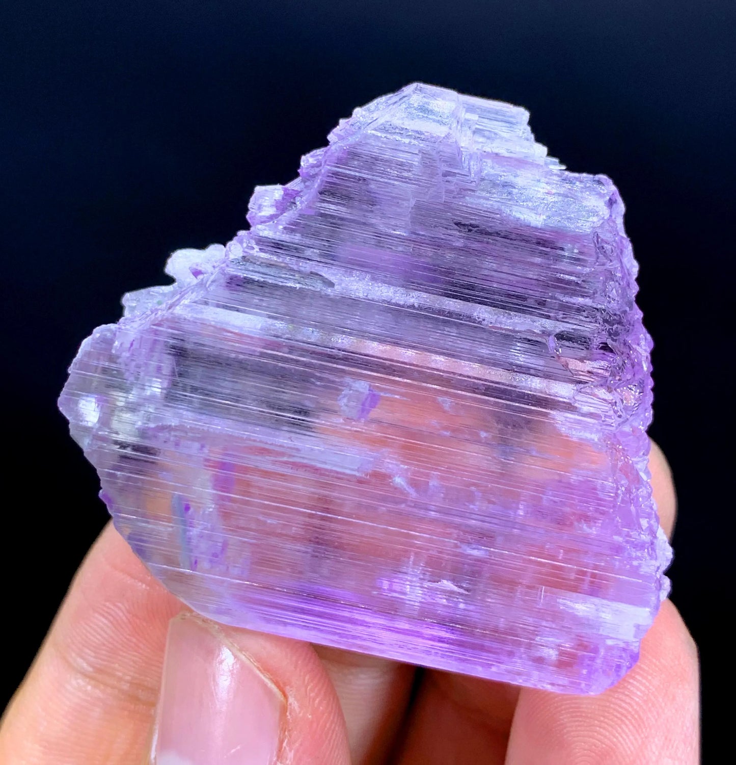 Natural Pink Color Fluorescent Kunzite Crystal from Afghanistan - 40 gram