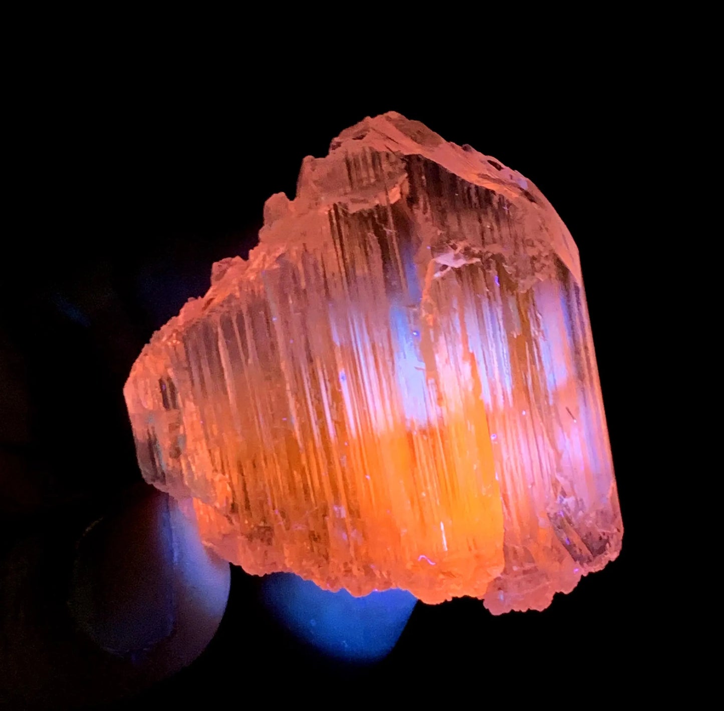 Natural Pink Color Fluorescent Kunzite Crystal from Afghanistan - 40 gram