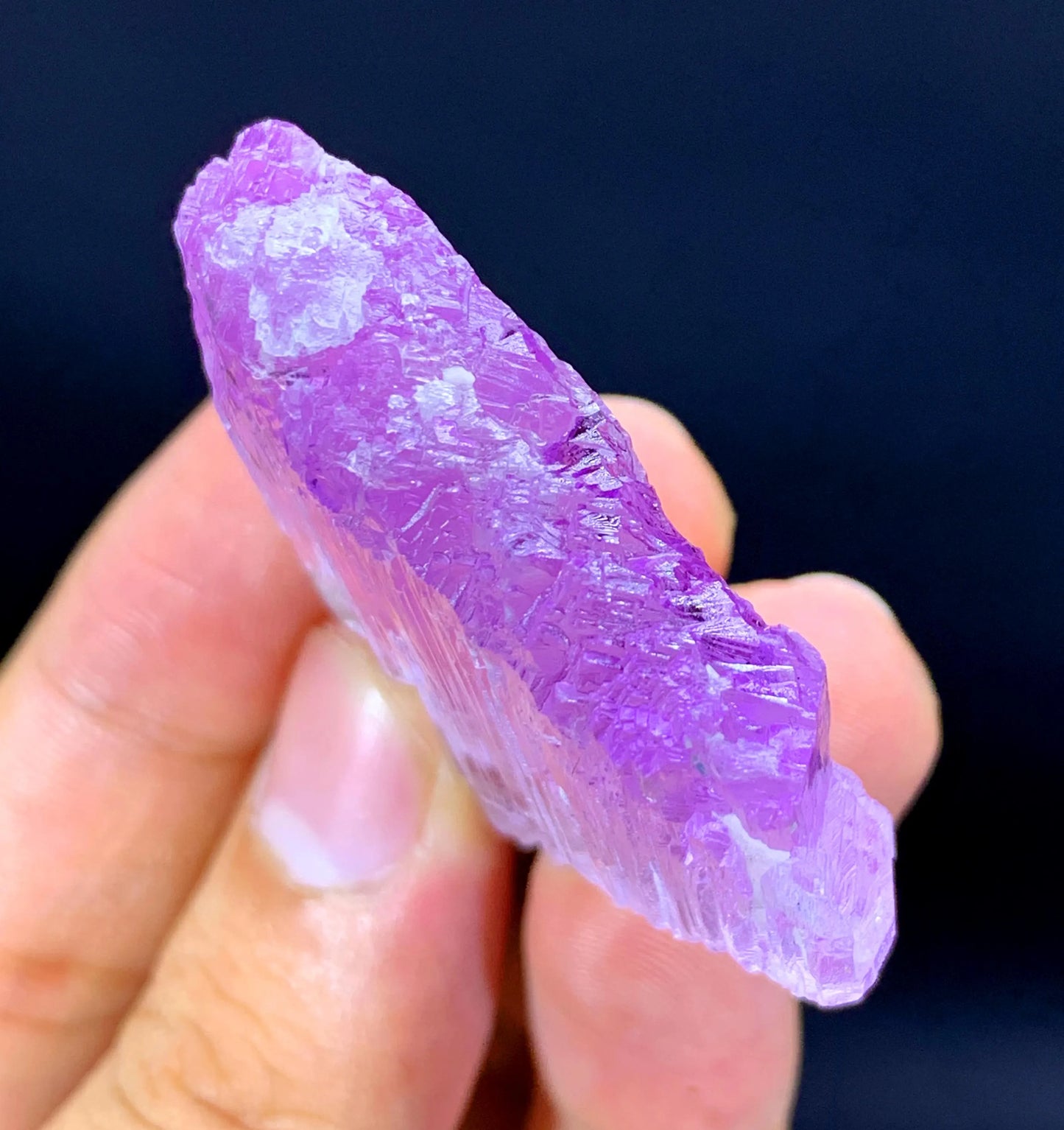 Natural Pink Color Fluorescent Kunzite Crystal from Afghanistan - 40 gram