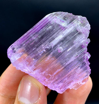 Natural Pink Color Fluorescent Kunzite Crystal from Afghanistan - 40 gram