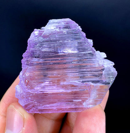 Natural Pink Color Fluorescent Kunzite Crystal from Afghanistan - 40 gram
