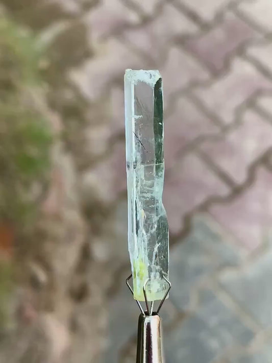 Gemmy Blue Aquamarine with Schorl inclusions from Shigar valley Pakistan - 16.50 carats