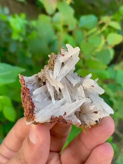 Crystallized White Aragonite Crystals on Matrix from Pakistan - 31 Gram