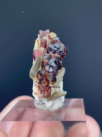 Red Spessartite Garnet Cluster from Pakistan - 08 Grams