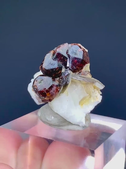 Red Sessartite Garnet Crystal Specimen from Pakistan - 10 Grams