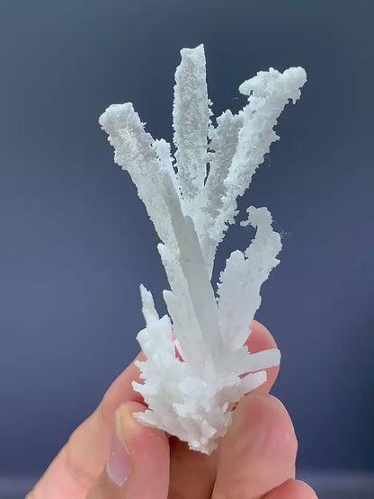 Natural Crystallized White Aragonite Branch from Pakistan - 13 Gram