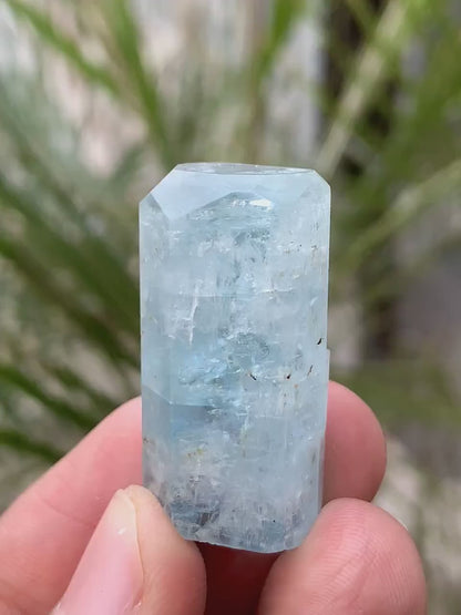 Diamond Cut Blue Aquamarine Crystals Gem from Afghanistan
