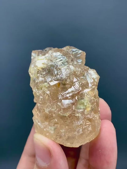 Etched Honey Brown Topaz Crystal from Pakistan - 99 Gram