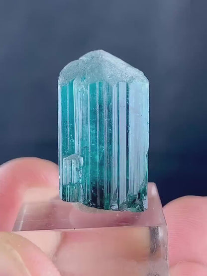 Indicolite Blue Tourmaline Crystal, Tourmaline Gem from Afghanistan - 23.50 Carats
