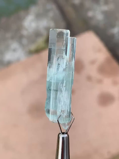 Sky Blue Aquamarine Crystal from Pakistan - 27 carat
