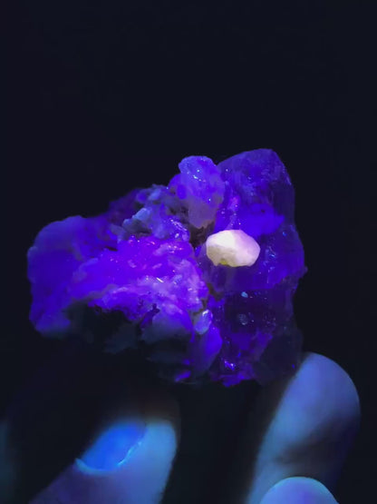Etched Blue Aquamarine with Pink Apatite from Pakistan - 30 Gram