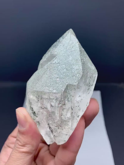 Double terminated Chlorinated Quartz Crystal from Pakistan - 258 Grams