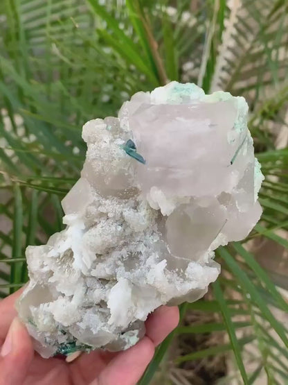 Pink Morganite with Blue Tourmaline and Quartz combined specimen from Afghanistan - 342 Gram