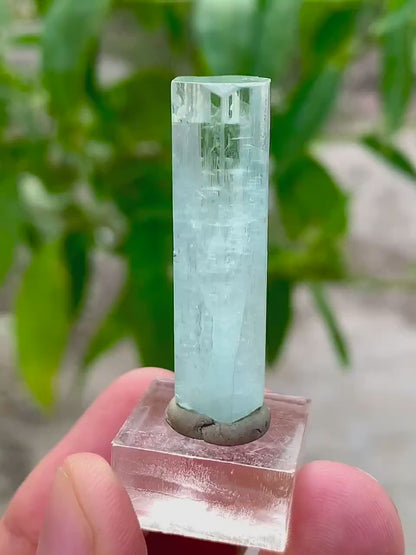 Natural Gemmy Blue Aquamarine Crystal