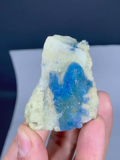 Fluorescent Rare Blue Afghanite Specimen from Afghanistan - 92 gram