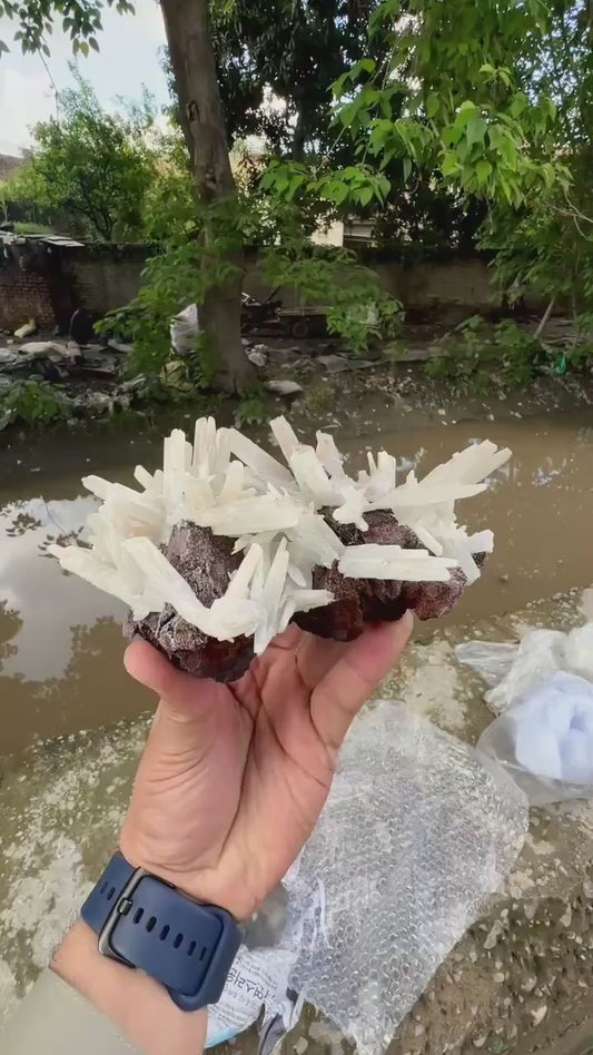 Aragonite Cluster on Matrix from Pakistan - 390 grams
