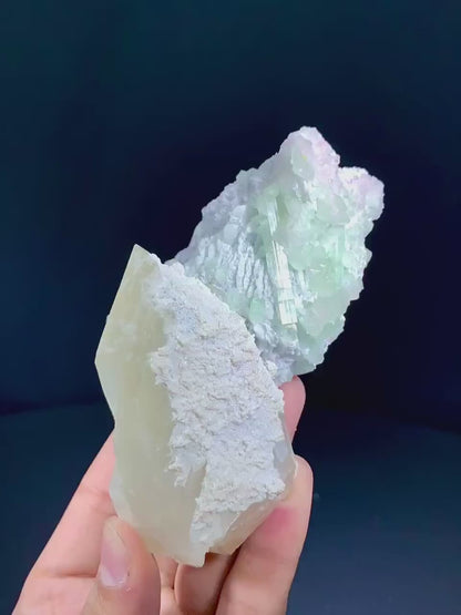 Bicolor Tourmaline Cluster on Quartz from Afghanitan - 350 Gram