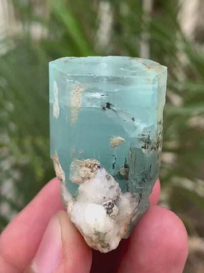 Blue Aquamarine Var Beryl Crystal from Pakistan - 28 Gram