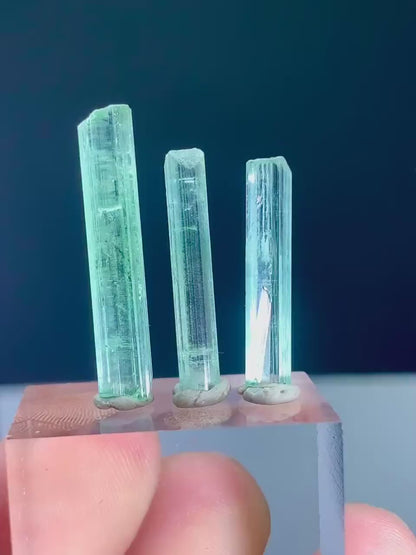 Mint Green Tourmaline Crystals from Afghanistan - 13.50 Carats
